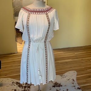 Womens dress, boho, sequin embellishments and stitching. Size Med.